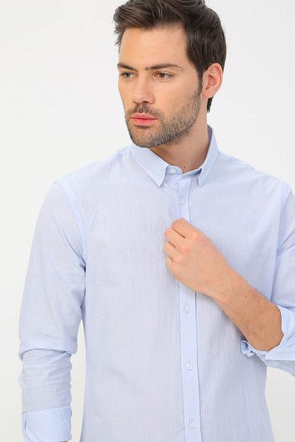 Fabrika Erkek Mavi Gomlek 504396005 Boyner Trendyol