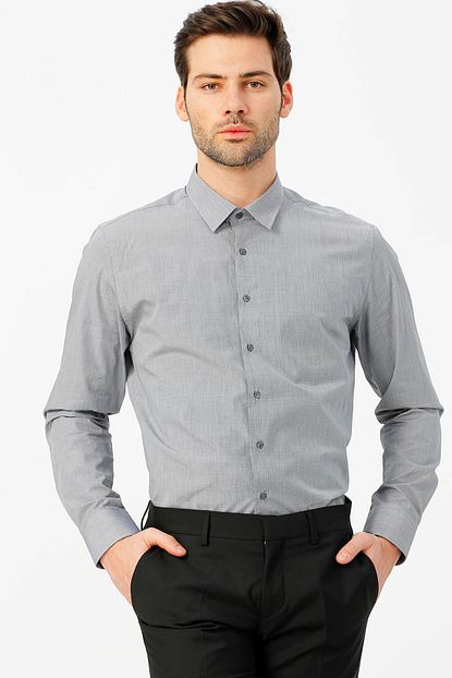 Fabrika Erkek Gri Gomlek 504396085 Boyner Trendyol