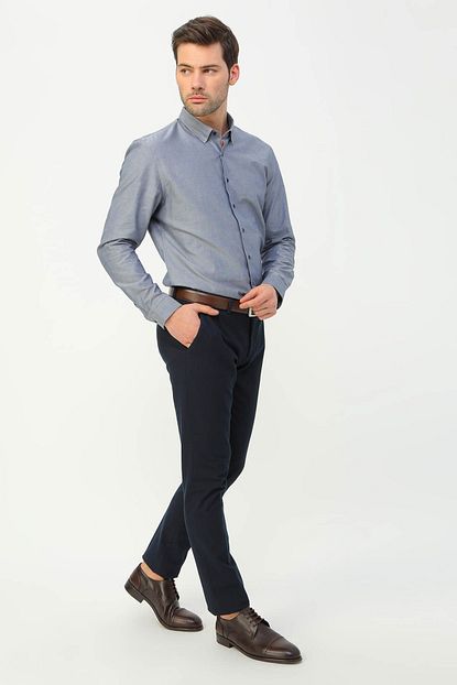 Fabrika Erkek Lacivert Gomlek 504500059 Boyner Trendyol