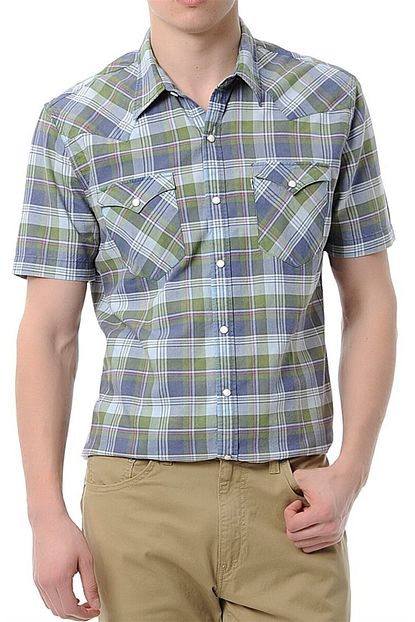 Levi S Erkek Lacivert Kisa Kollu Gomlek 65817 0042 Trendyol