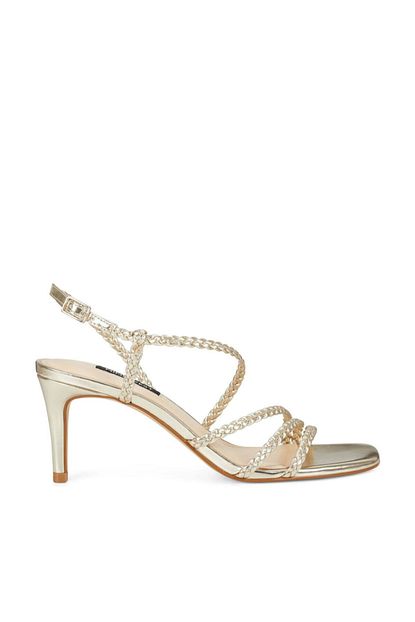 Nine West Kadin Altin Topuklu Ayakkabi Trendyol