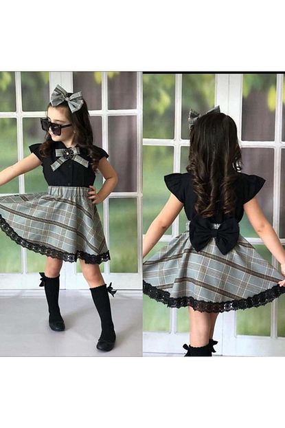 Byasaf Kids Kiz Cocuk Elbise Kardes Kombin Trendyol