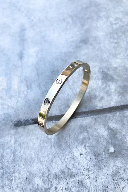 Takikrali Gold Love Model Cartier Tasli Bayan Celik Bileklik Trendyol