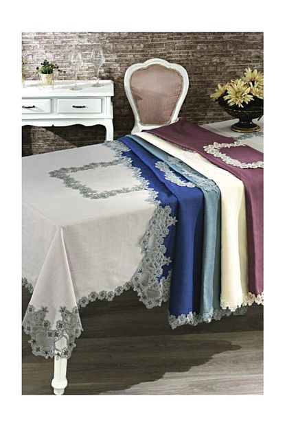 Royal Nazik Elegance Dertsiz 160cmx260cm Masa Ortusu Bej Renk Trendyol