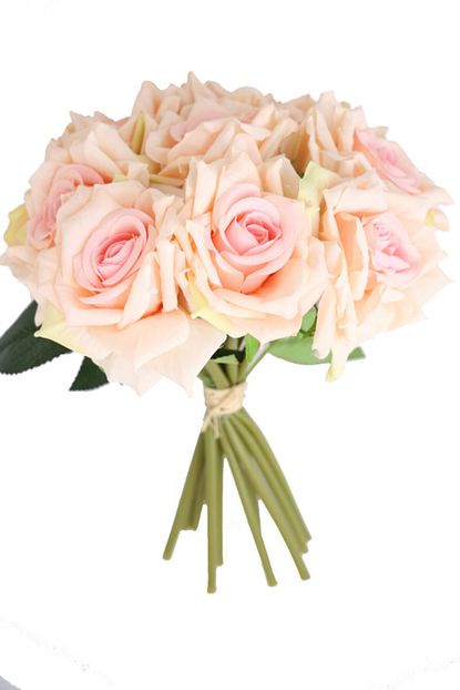 Yapay Cicek Deposu 10lu Lux Gul Demeti 25 Cm Pudra Pembe Trendyol