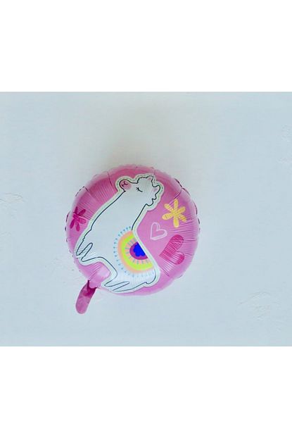 Ohlala Party Lama Desenli Pembe Renkli Folyo Balon Trendyol