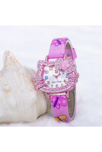 Spectrum Hello Girl Serisi Kelebek Kordonlu Sik Kiz Cocuk Kol Saat Pembe St 303677 Trendyol