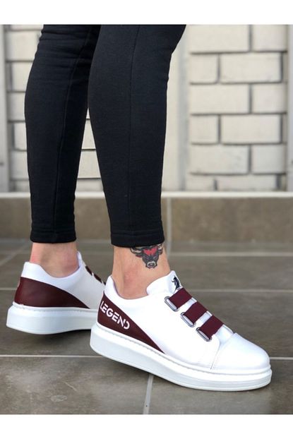 8stil Er0029 3 Bant Legend Beyaz Bordo Kalin Taban Casual Erkek Ayakkabi Trendyol