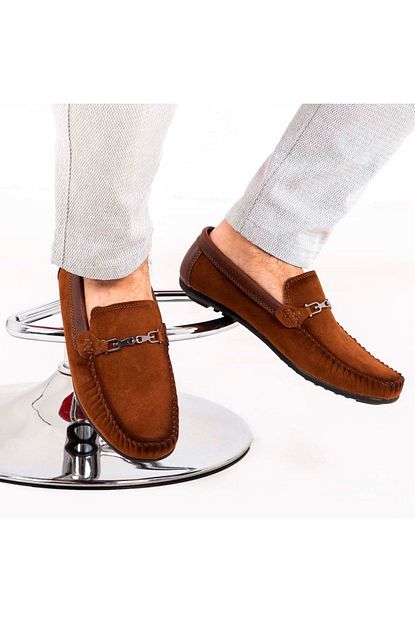 Mpp Erkek Ortopedik Loafer Erkek Ayakkabi Mln1202 Suet Taba Trendyol
