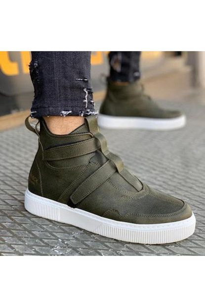 Myy Ayakkabi Boy Uzatan Yuksek Taban 5 Cm Gizli Topuk Erkek Bot Haki Myy9000 Trendyol