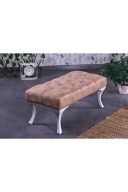 Stoker Monaco Kapitoneli Ayak Ucu Kapi Onu Antre Bench Puf St252 Cappucino Trendyol