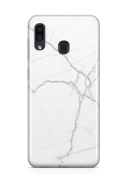 Melefoni Samsung Galaxy A30 Kilif Marble Mermer Beyaz Siyah Trendyol