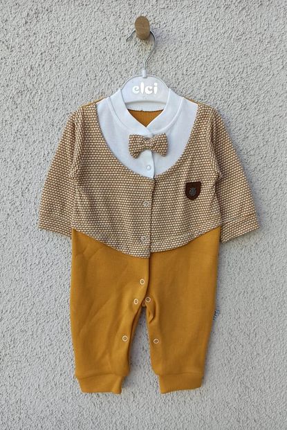Elci Armali Papyonlu Ayaksiz Bebek Tulum 3 6 9 Ay Trendyol