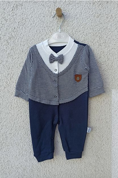 Elci Armali Papyonlu Ayaksiz Bebek Tulum 3 6 9 Ay Trendyol