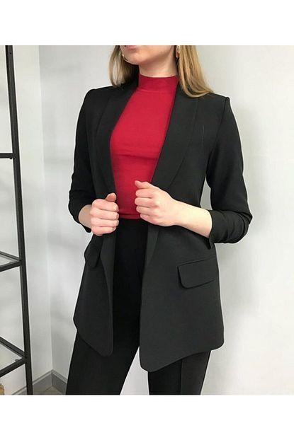 Stock Blazer Ceket Kollari Buzgulu Blazer Ceket Kadin Blazer Ceket Trendyol