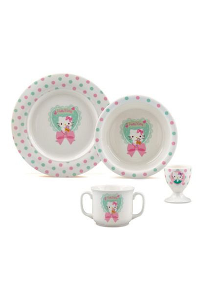 Karaca Home Hello Kitty Soft Yesil 4 Parca Mama Takimi Trendyol