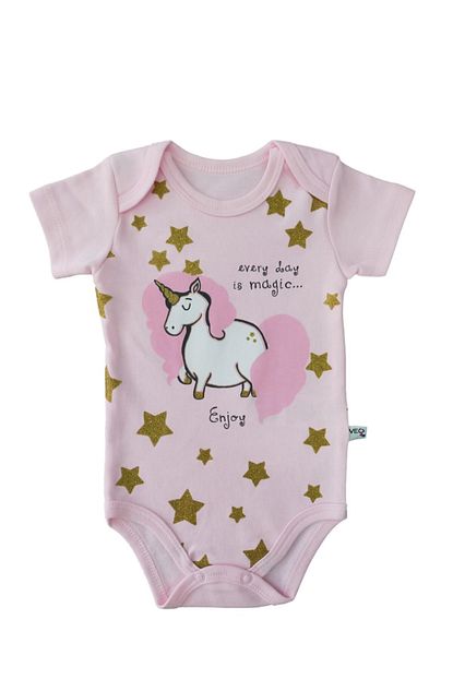 Veo Baby Kiz Bebek Erkek Bebek Yildizli Kisa Kollu Body Badi Trendyol