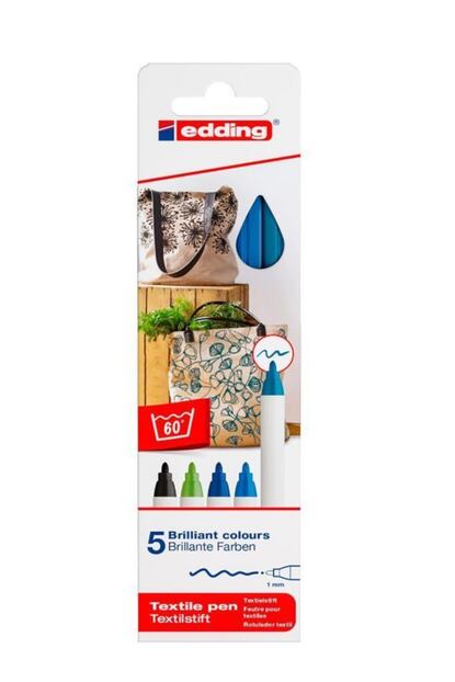 Edding E 4600 Kumas Boyama Kalemi 5 Li Kutu Cool Trendyol