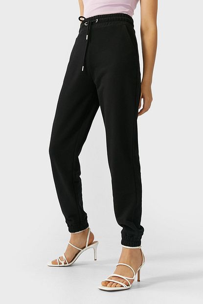 Stradivarius Kadin Siyah Koton Jogger Pantolon 01168500 Trendyol