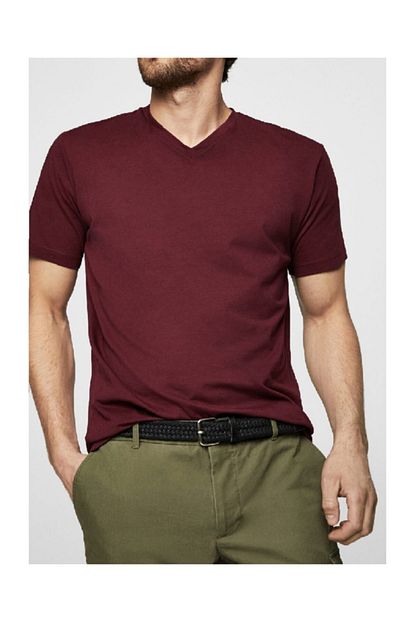 Lifeguard Erkek Buyuk Beden V Yaka Penye T Shirt Trendyol