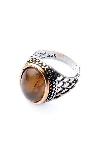 In Dubai Silver Yemen Akigi Tasli Erkek Yuzuk Dbse1034 Trendyol