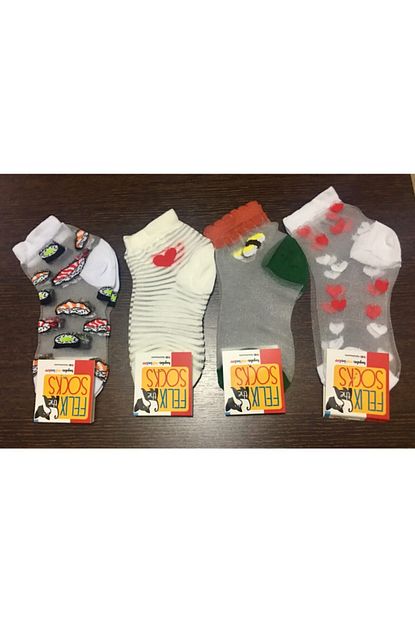 Felixthesocks Renkli Tul Soket Corap 4 Adet Trendyol