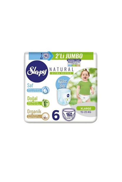 Sleepy Natural Kilotlu Bebek Bezi Ikili Paket 6 Numara 20x2 X 4 Paket 160 Adet Trendyol