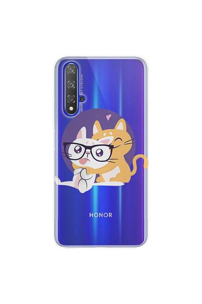Kilifland Huawei Nova 5t Silikon Resimli Kapak I Love Cat Stok 622 Trendyol