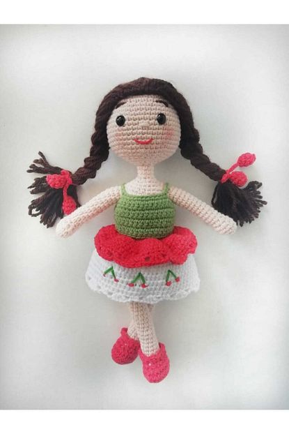 Oyuncakpark Kiraz Bebek Amigurumi Organik Oyuncak Trendyol