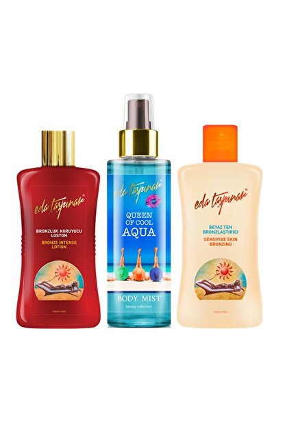 Eda Taspinar Beyaz Ten Bronzlastirici 200 Ml Bronzluk Koruyucu Losyon 200 Ml Body Mist Aqua 200 Ml Trendyol