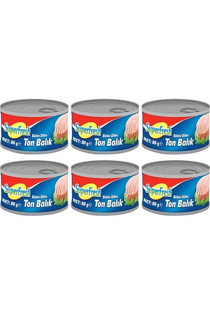 Superfresh Klasik Ton Baligi Butun Dilim 80 Gr X 6 Adet Trendyol