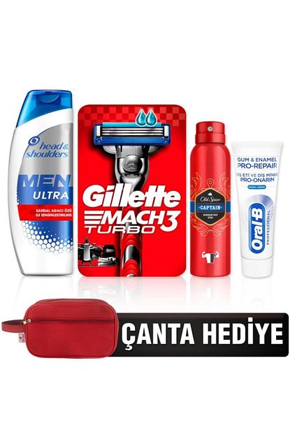 Gillette Gilette Mach 3 Kirmizi Set Trendyol