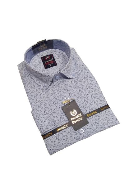 Beretta Desenli Slim Fit Erkek Gomlek Trendyol