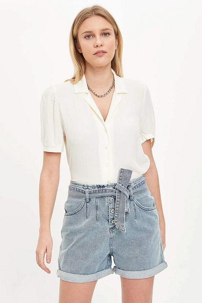 defacto oversize kemer detayli jean