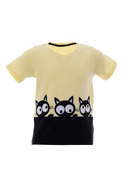 Acarkids Kiz Cocuk Tisort Kedi Nakisli 9 12 Yas T Shirt Trendyol