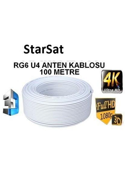 1001 Kitap Starsat Rg6 U 4k Full Hd Rulo Anten Kablosu 100 Metre Trendyol