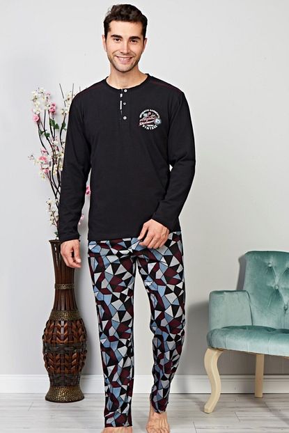 Alperi Erkek Uzunkol Pijama Takimi Trendyol