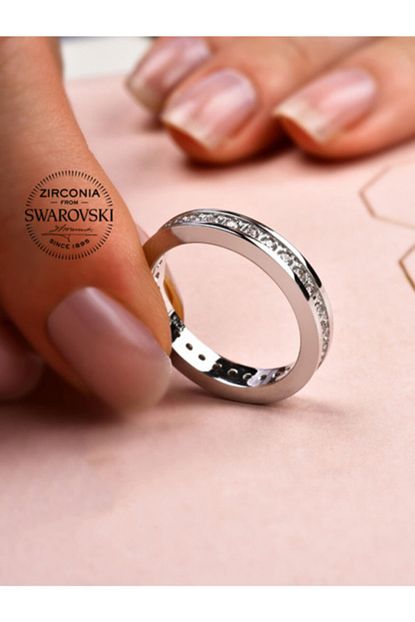 Seyhan Atas Gumus Swarovski Tasli 925 Ayar Gumus Tamtur Yuzuk Trendyol