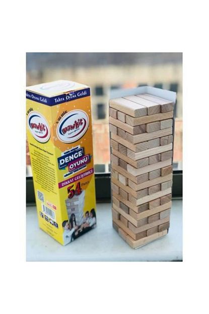 Waw 54 Parca Ahsap Jenga Denge Oyunu Ve 10 Adet Nostalji Oyuncak Saka Yuzugu Trendyol