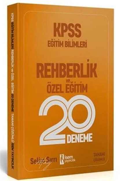 Isem Yayincilik Isem Yayinlari 2020 Kpss Egitim Bilimleri Rehberlik Ve Ozel Egit Trendyol