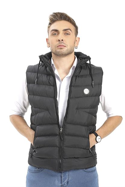 Modaplaza Erkek Sisme Yelek Siyah Trendyol