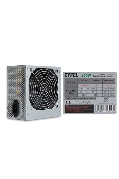 Everest Eyfel Efs 2500 Real 200w Peak 250w 2 Sata 12cm Fanli Power Supply Trendyol