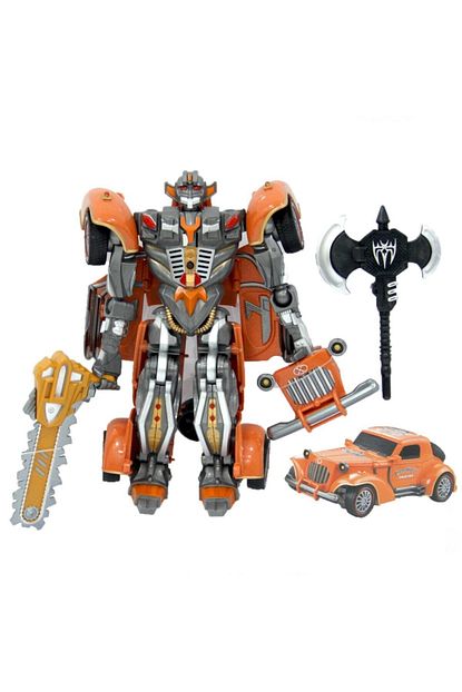 boy arabaya donusen robot turuncu