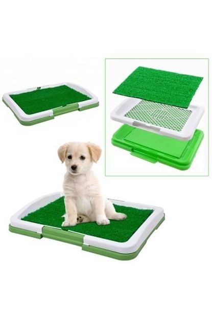 Mixpet 3 Katmanli Yapay Cimli Yavru Kopek Tuvalet Egitim Seti 46x32x5 Cm Trendyol