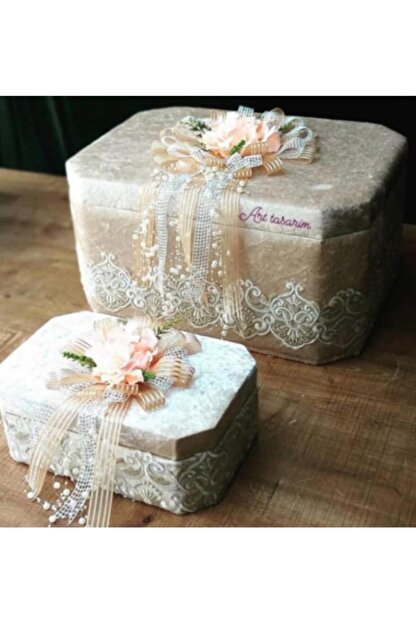 Ayhan Ceyiz Kapitone Premium 2 Li Soz Damat Nisan Ceyiz Sandigi Bej Trendyol