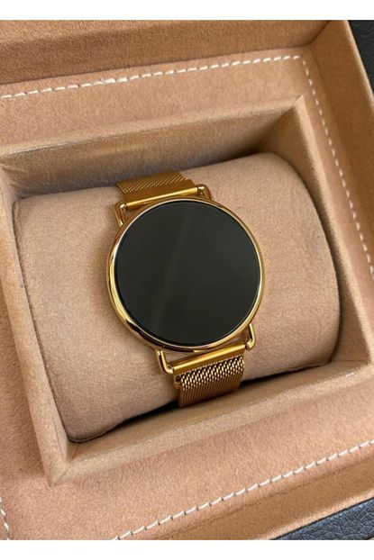 Gold Time Gold Renk Miknatisli Kordon Dokunmatik Ekran Unisex Saat Trendyol