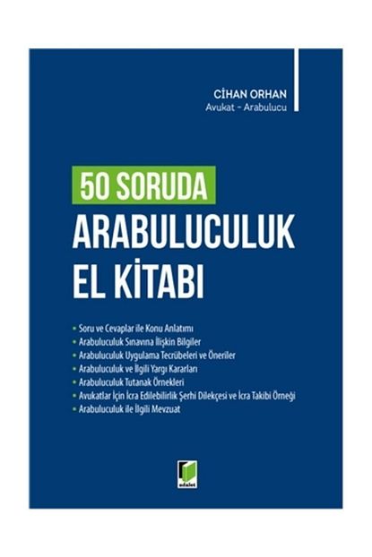 Adalet Yayinevi 50 Soruda Arabuluculuk El Kitabi Cihan Orhan Trendyol