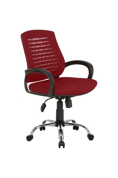 fabrika calisma sandalyesi bordo ofis krom fiyati yorumlari trendyol