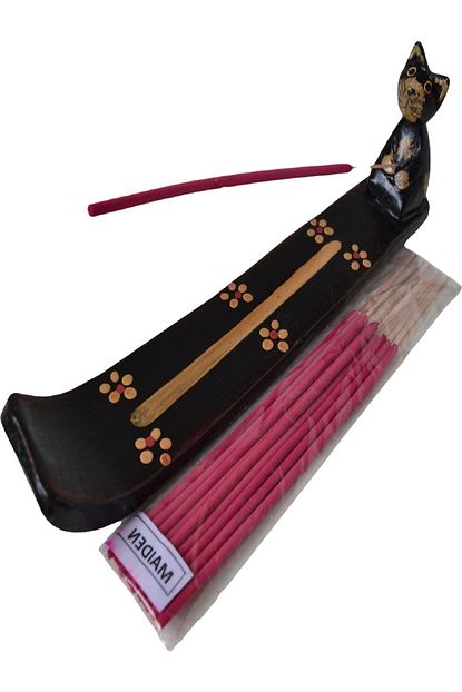Piramigo Funny Ahsap Tutsuluk Kedi Ve Renkli Spa Aroma 10 Sticks Tutsu Trendyol