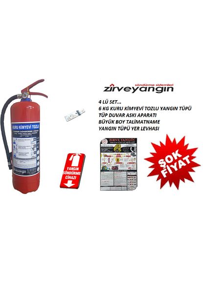 Zirve Yangin Sondurme Cihazi Tozlu 6 Kg 4 Yil Garantili Ruhsata Uygun Trendyol
